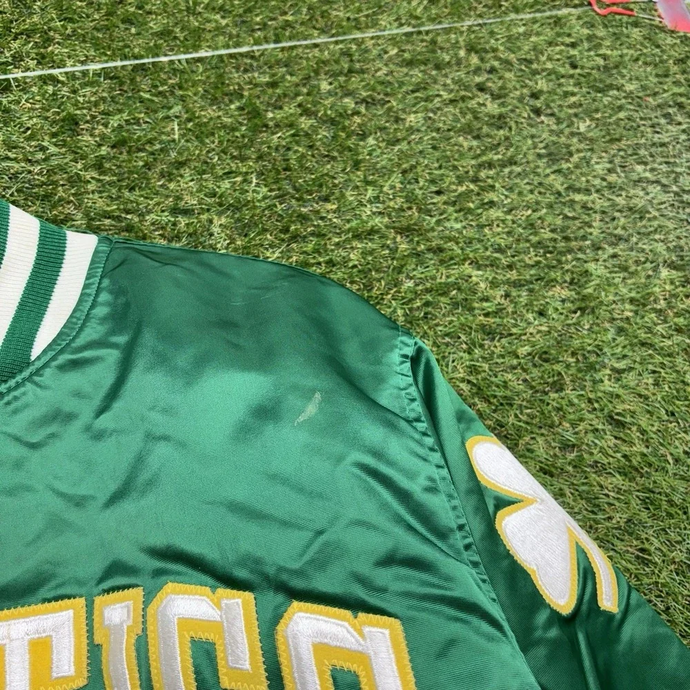 Vintage Boston Celtics Starter Satin Jacket Mens Medium 90s NBA Green USA Made